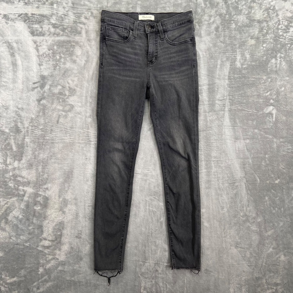 Madewell 9" Mid-Rise Skinny Jeans Women's Size 26 Black Denim